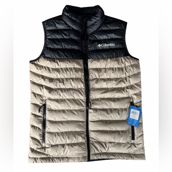 Columbia Two-Tone Black and Tan Vest Brand New Never Worn Warm